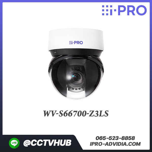 กล้อง PTZ i-PRO รุ่น WV-S66700-Z3LS 4K IR Outdoor PTZ Network Camera with 30x Optical Zoom Lens ,AI Engine ,Heavy Salt Damage Resistance