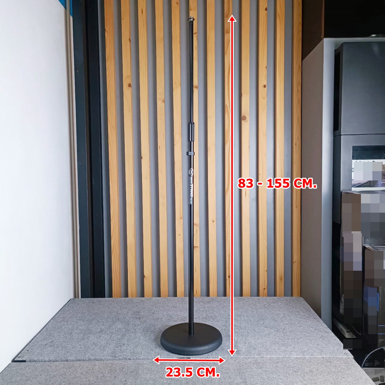 SUPERLUX (W&H) MS-100 ขาตั้งไมค์ตั้งพื้นตรงฐานกลม ขาไมค์ MS100 ขาไมค์แบบตรง ขาไมค์ตั้งพื้น ขาตั้งไมค์ฐานกลม MS 100