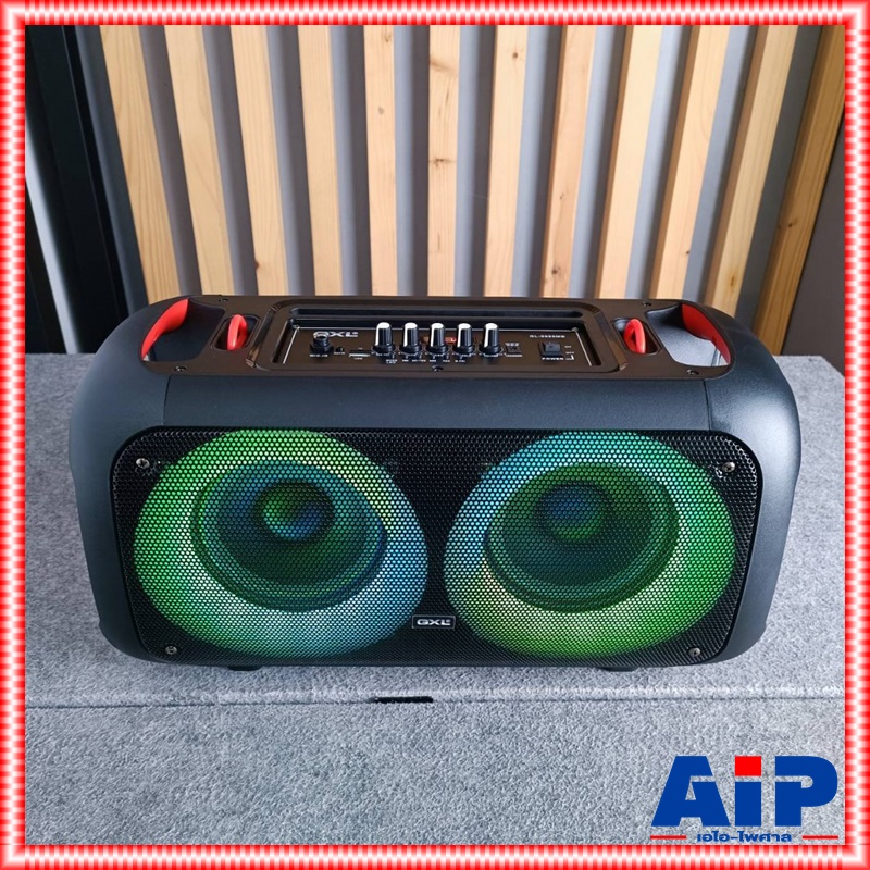 GXL GL-9696MB ลำโพง พร้อมไมค์ลอย2ตัว ON THE GO มีไฟ LED มีแบตเตอรี่ภายในตัว GXL ลำโพงบลูทูธ ลำโพงเคลื่อนที่ ตู้ลำโพงเอนกประสงค์ GL 9696MB GL9696MB เอไอ-ไพศาล