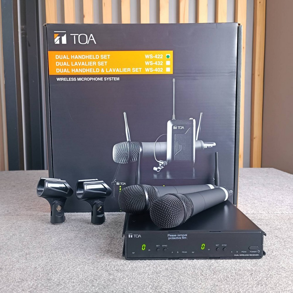 TOA WS-422 AS ไมค์ลอย ถือคู่ ย่าน UHF ความถี่ตอบสนอง 80 Hz - 15,000 Hz ติดตั้งสะดวกรวดเร็วใช้งานง่าย ใช้ถ่าน AA WS 422 AS WS422 AS WS 422AS WS422AS เอไอ-ไพศาล