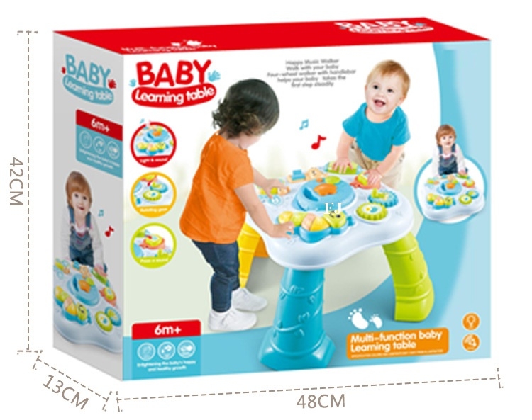 8582 โต๊ะกิจกรรม 4 เหลี่ยม โต๊ะเสริมพัฒนาการ สีชมพู