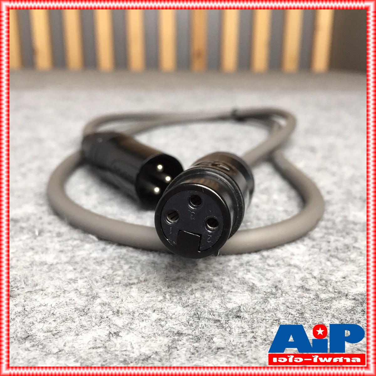 LIDGE สายXLR เมีย-ผู้ YM-381 สาย1เมตร สีเทา สายสัญญาณ ym381 ym 381 1M เอไอ-ไพศาล