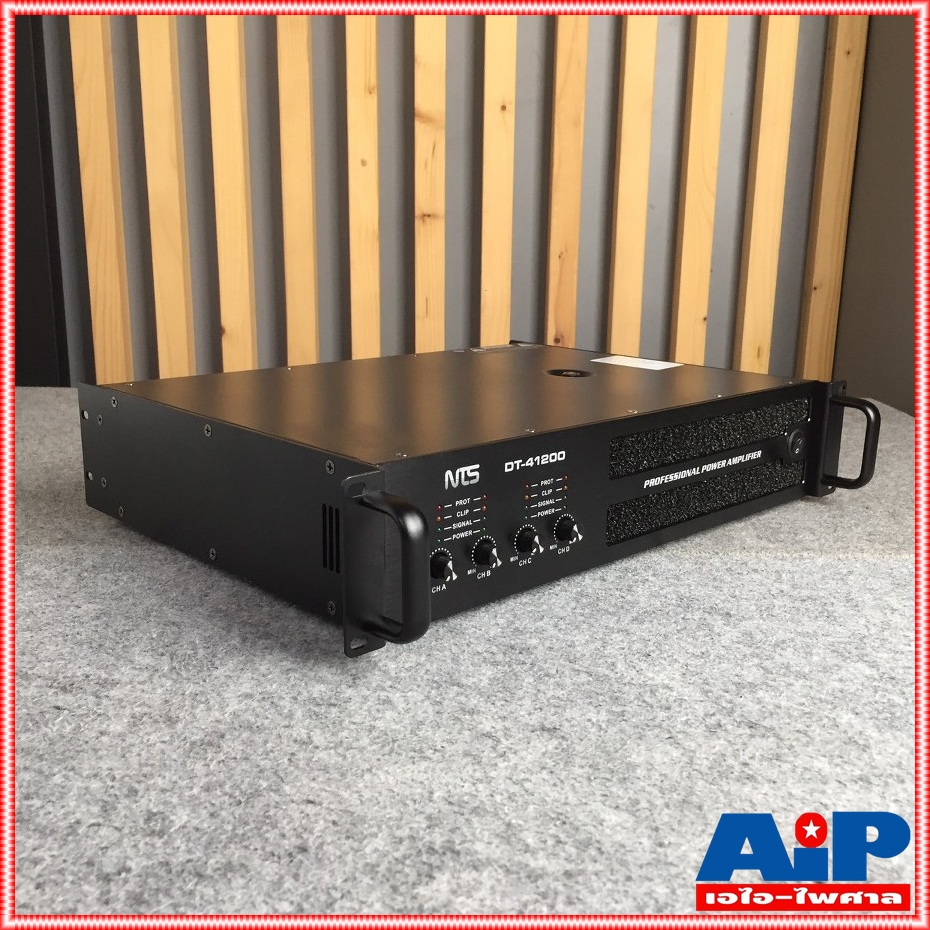 NTS DT-41200 poweramp 4CH เพาเวอร์แอมป์ เป็นพาวเวอร์ที่มี 4 ช่อง ขนาดความสูง 2U เป็นเครื่องขยายเสียง รูปแบบ CLASS D DT 41200 DT41200 เอไอ-ไพศาล
