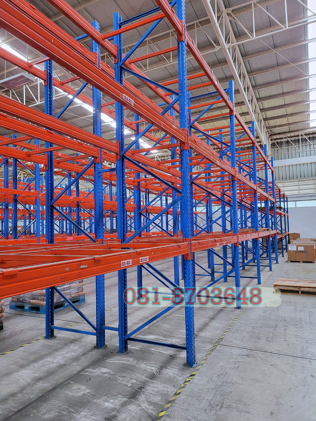 Selective rack เข้าใหม่ รับน้ำหนักได้ชั้นละ 2200 kg ขนาด 100x250xสูง 450cm