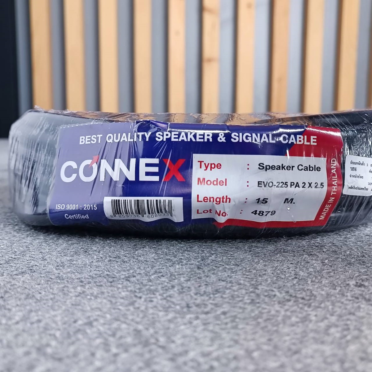 ขด15เมตร CONNEX EVO-225 2x2.5mm สายลำโพง กลมดำ ขนาด2.5mm. สายลำโพงกลางแจ้ง EVO225 EVO 225 ทองแดงแท้ เอไอ-ไพศาล