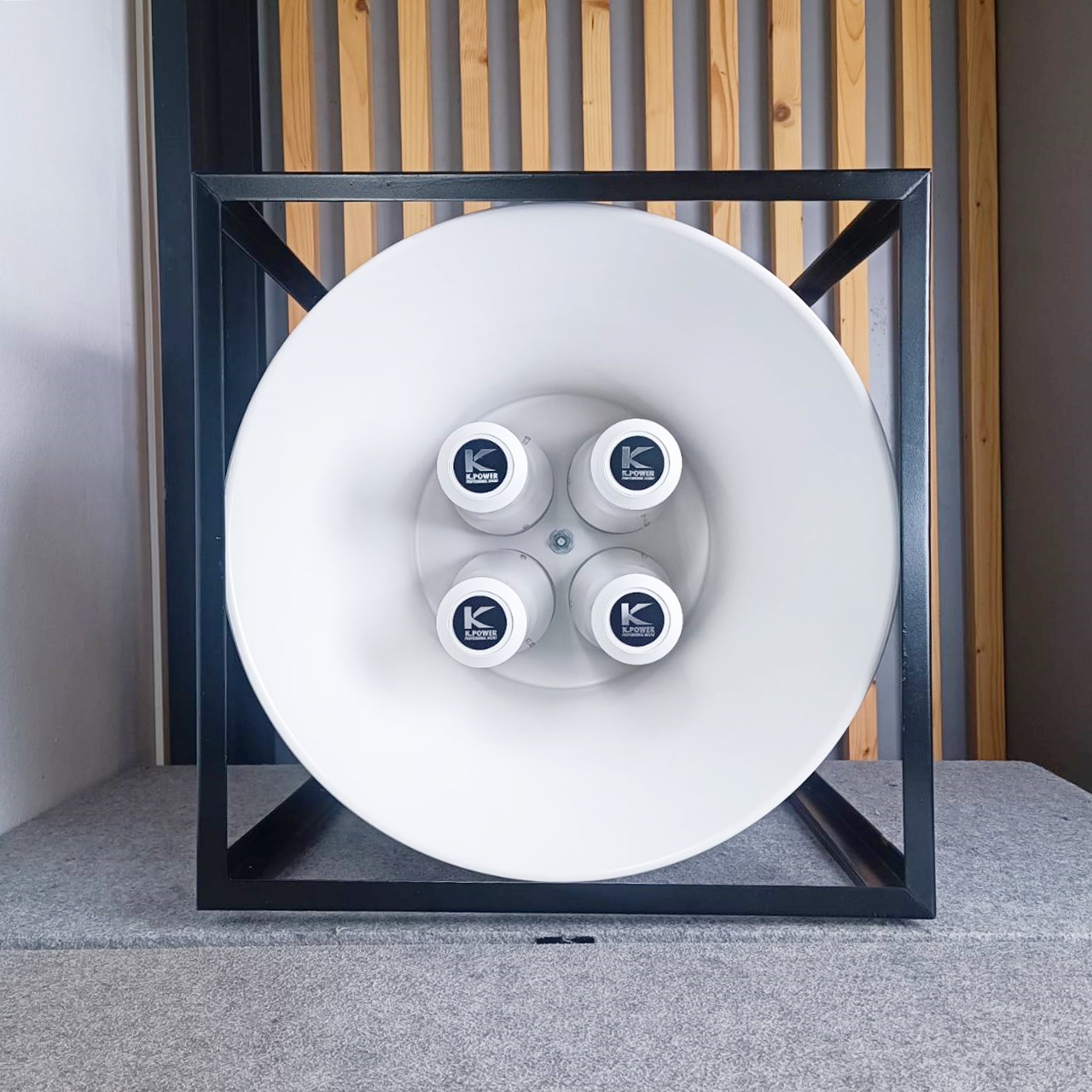 K.POWER ABS21 4x4 21นิ้ว ปากฮอร์น4ยูนิต 4แกน มีโครงเหล็กล้อมรอบ 4x4 (ABS) (ไม่รวมยูนิต) เอไอ-ไพศาล