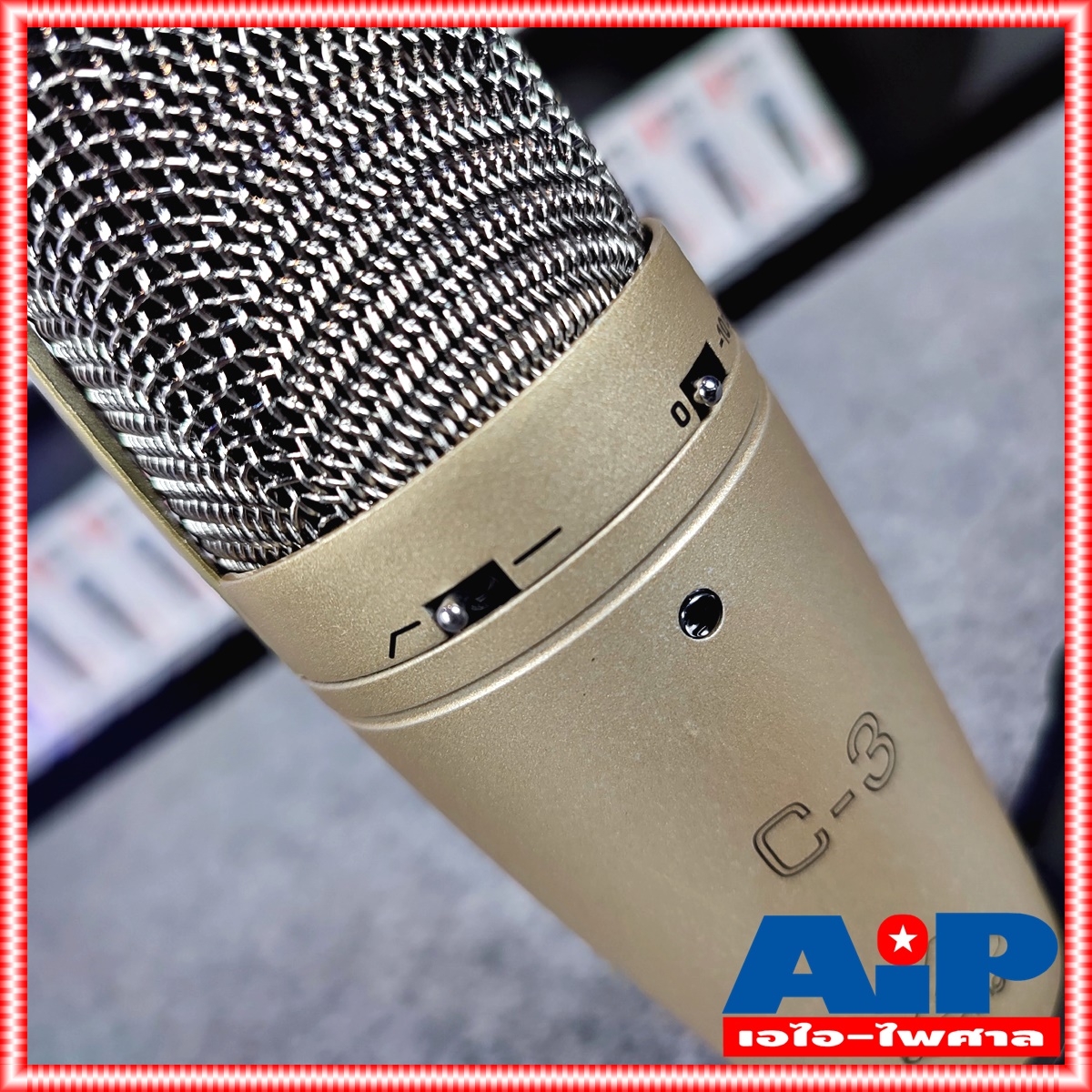 BEHRINGER C3 ไมค์โครโฟนสตูดิโอ C-3 ไมโครโฟนคอนเด็นเซอร์ C3 แบบ Large Dual-Diaphragm พร้อมแพทเทิร์นการรับเสียงปรับได้ +++