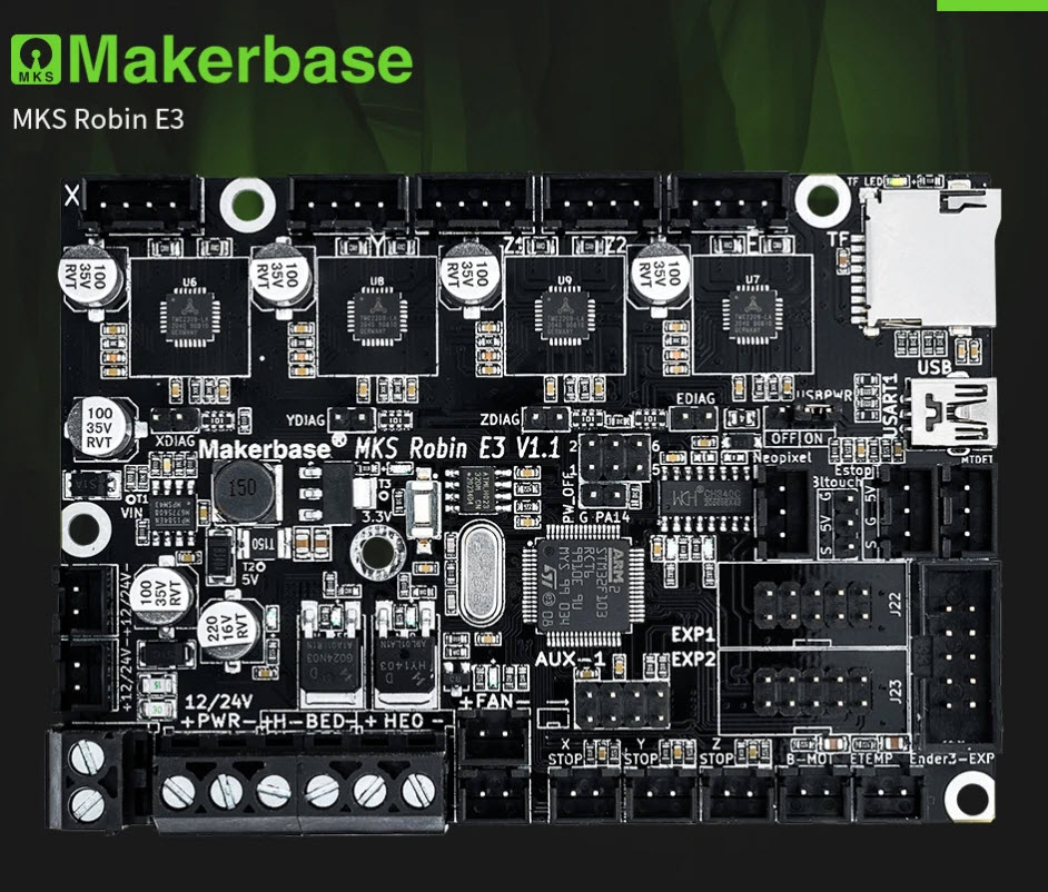 Makerbase MKS Robin E3 V1.1 Motherboard 3D Printer Parts With TMC2209 Driver VS SKR MINI E3 For Ender3/5 Voron0.1 and Klipper