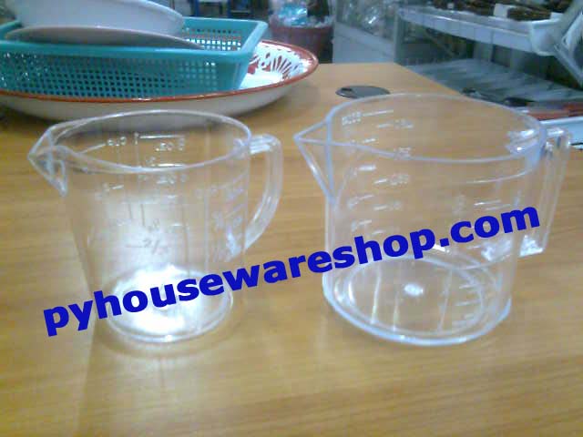 ถ้วยตวงหูจับ,ถ้วยตวงใส,ถ้วยตวงอคิลิคใส,แก้วตวงมีหูจับ,แก้วพลาสติกมีขีดบอกระดับ,ถ้วยตวงขุ่น,เหยือกตวงพลาสติกใสมีหูจับขนาด8-16ออนซ์