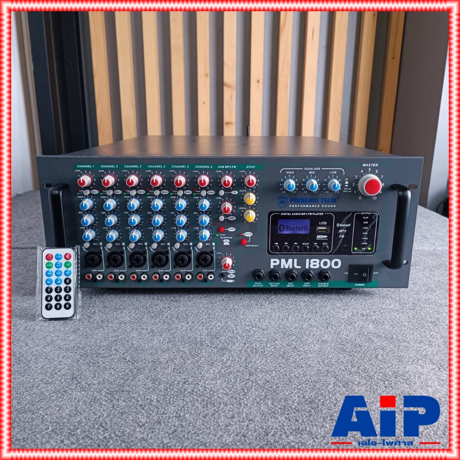 PROEUROTECH PML-1800 powermixer เสียงตามสาย เพาเวอร์มิกซ์ มิกซ์ MIX เครื่องเสียง เพาเวอร์มิกซ์มีลาย PML 1800 PML1800 เอไอ-ไพศาล