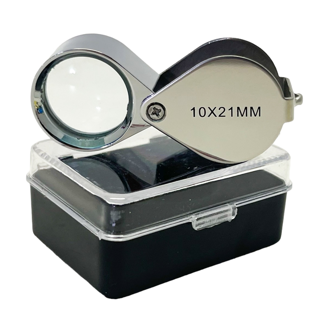 แว่นขยายส่องพระ เลนส์ขยาย 10×21mm เลนส์แก้วกล้องส่องพระ เหรียญ งานจิวเวลรี่ เพชรพลอย เลนส์ขยาย10× ชัดแจ๋ว ส่องง่ายสบายตา