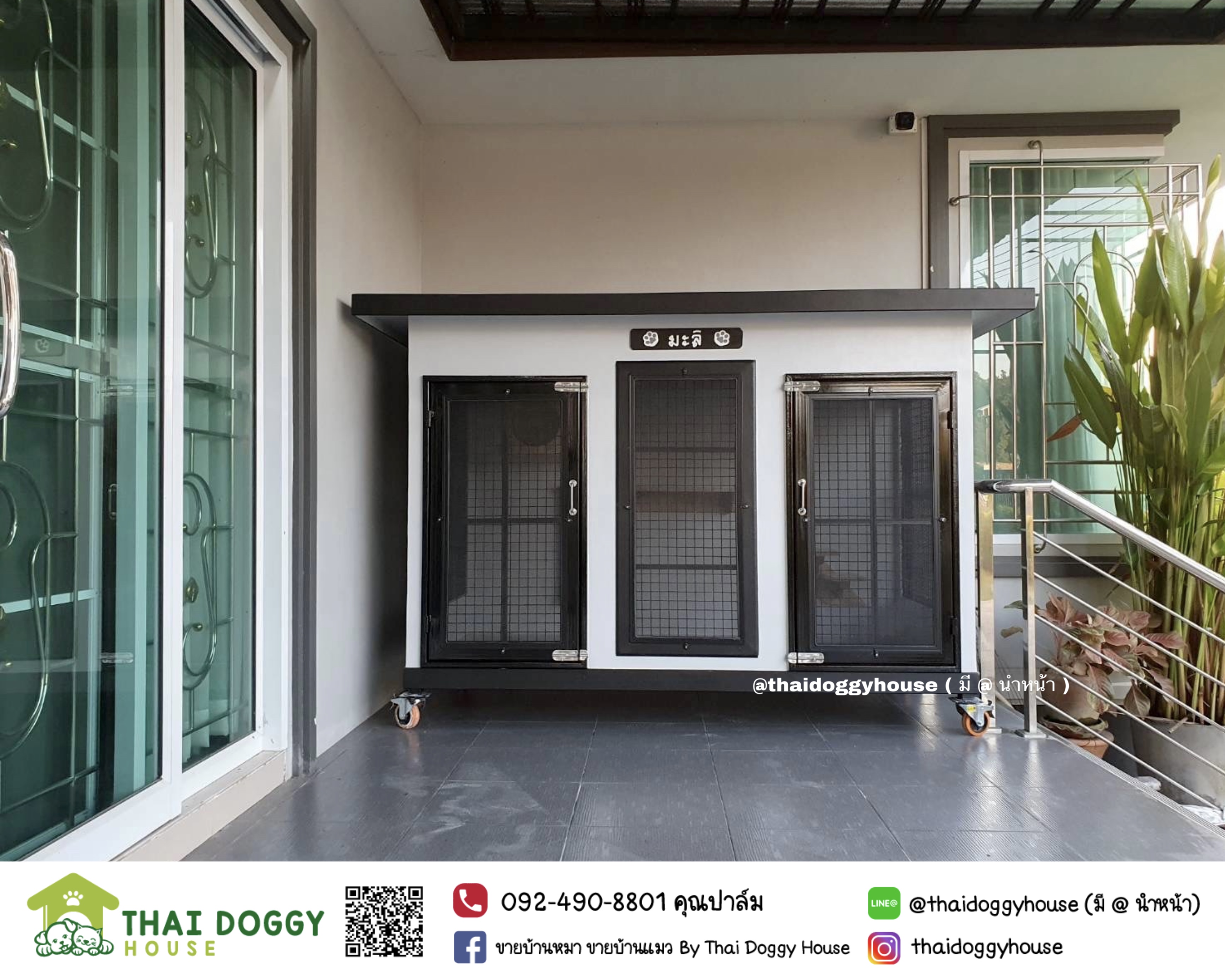 บ้านหมา บ้านแมว บ้านสัตว์เลี้ยง ( กั้นแบ่งห้องเพิ่มได้นะ) มีตะแกรงเหล็ก+ มุ้งลวด