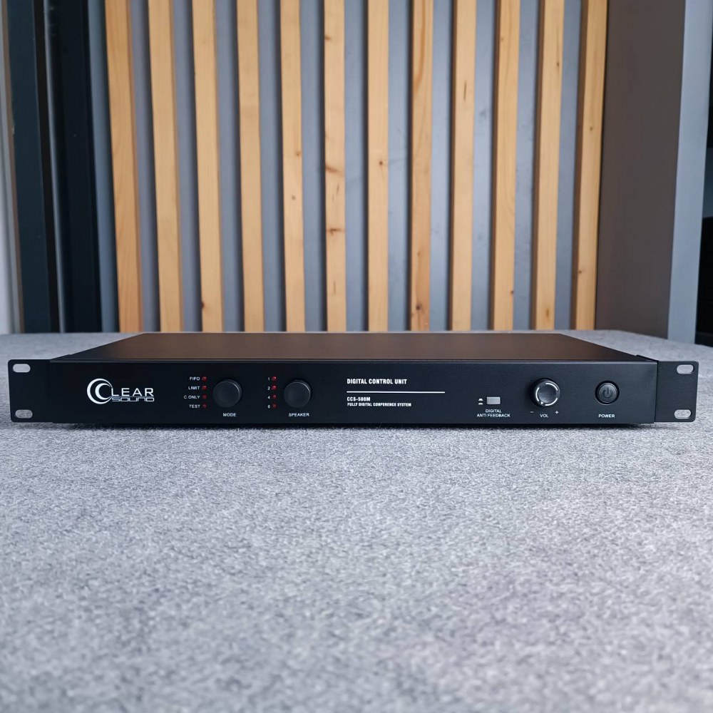 CLEARSOUND CCS-580M ตัวควบคุม CCS 580M CCS580M เครื่องควบคุมและจ่ายไฟไมค์ชุดประชุมระบบดิจิตอล เอไอ-ไพศาล