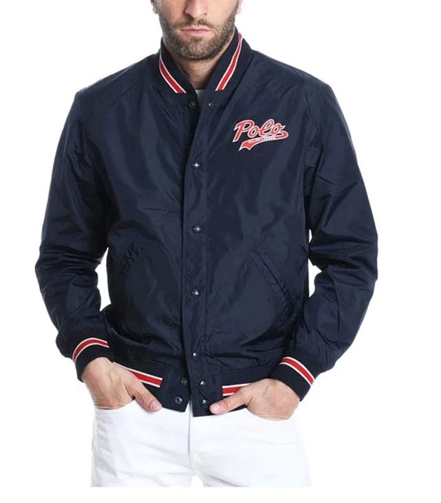 **mix** เสื้อกันหนาว Polo Ralph Lauren Baseball Jacket มีลายหน้าหลัง สินค้าใหม่ ของแท้