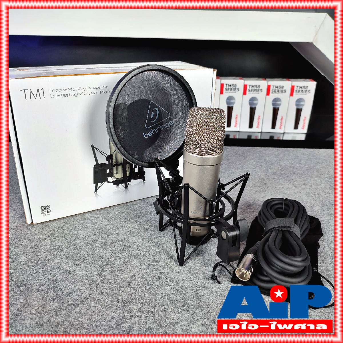 BERINGER TM-1 ไมค์สตูดิโอ ไมค์โครโฟนสตูดิโอ ไมโครโฟนคอนเด็นเซอร์ ไมค์สตูดิโอBERINGER TM 1 TM1 เอไอ-ไพศาล