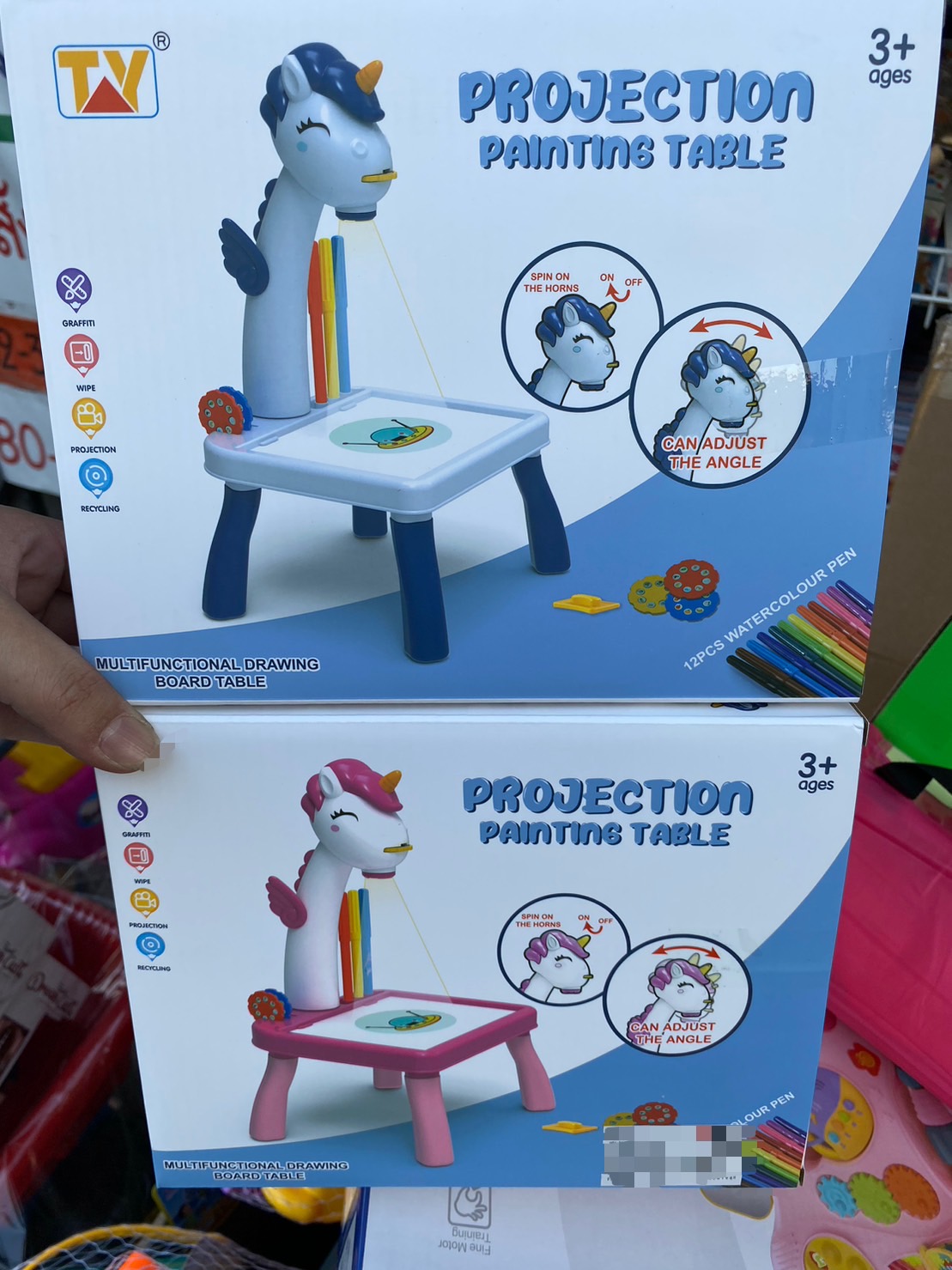 2200-8 ของเล่นเด็กกระดานฉายภาพพร้อมสี กระดานวาดรูป กระดานวาดเขียน ปลีกชิ้นละ