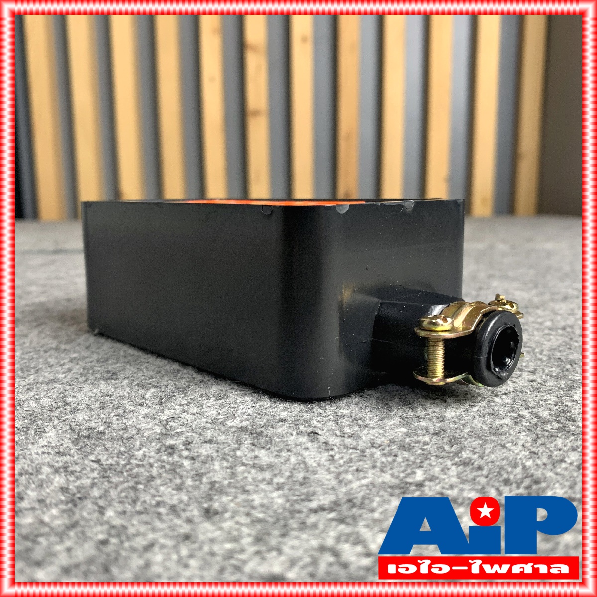 บล็อคยาง2x4 พร้อมปลั๊กกราวด์คู่ ABS สีส้ม BOXยาง กล่องยาง2x4 บล็อคยางปลั๊กกราวด์คู่ABSสีส้ม บล็อคยาง2x4 บล็อคABS เอไอ-ไพศาล