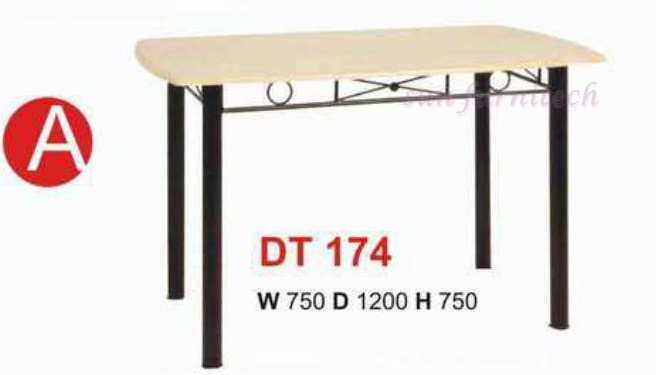 โต๊ะรับประทานอาหารหน้าไม้สีเหลี่ยม VC รุ่น DT-174