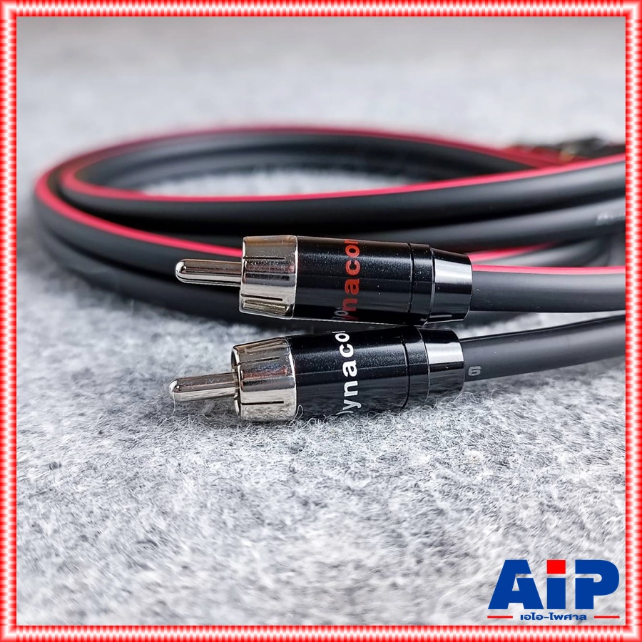 DYNACOM สายRCA4หัว ข้างละ2หัว 1M J2049-6 สายดำ หัวดำ สายแจ็คAVข้างละ2หัว 1เมตร สายสัญญาณสำเร็จรูป เอไอ-ไพศาล