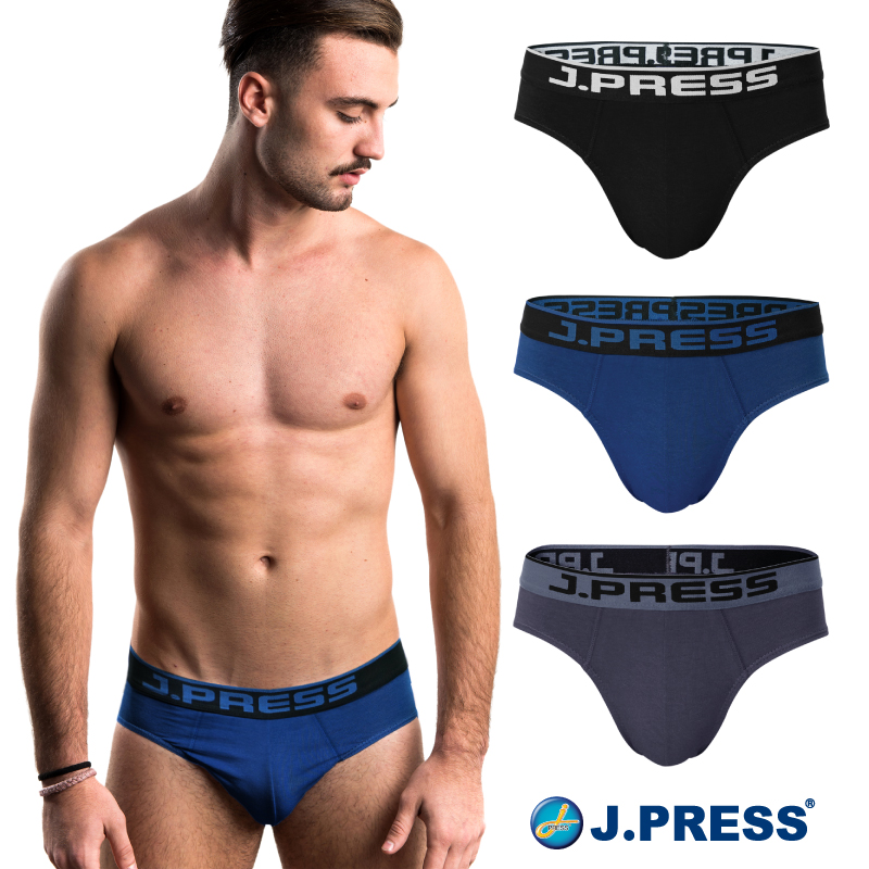 J.Press กางเกงในชาย เจเพรส ขอบยางทอ รุ่น 9177 จำนวน 3 ตัว/แพ็ค