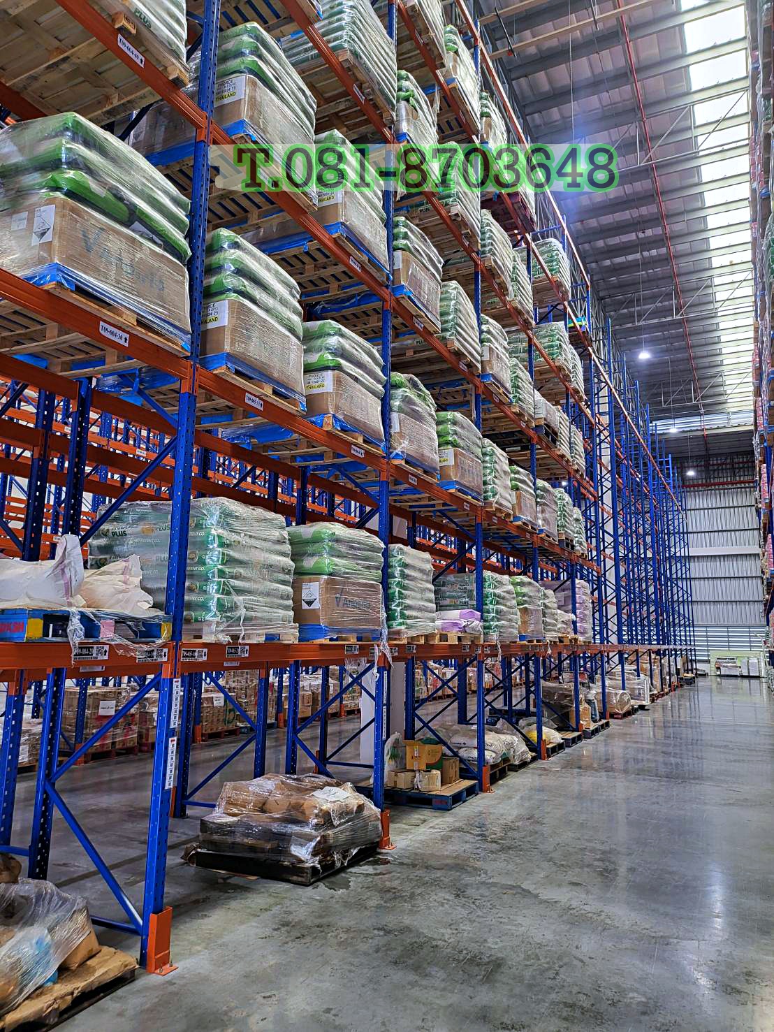 Selective rack เข้าใหม่ ขนาด 105x270x950cm รับน้ำหนักได้ชั้นละ 2000 kg