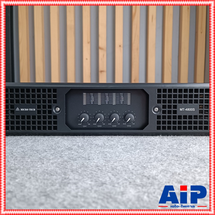 MICROTECH MT-4800S poweramp 4CH มี CROSS เพาเวอร์แอมป์คลาส H มีครอสปรับความถี่ กำลังวัตต์ 800W ที่ 8โอห์ม MT 4800 S ไมโครเทค mt4800s เอไอ-ไพศาล