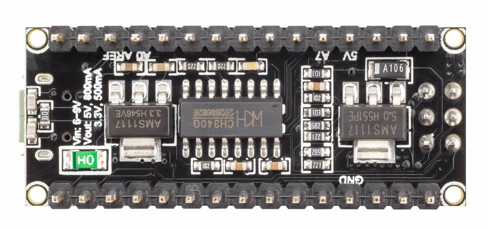 Nano V3 ATmega328/CH340G, Micro USB, Pin headers Compatible for Arduino Nano V3.0