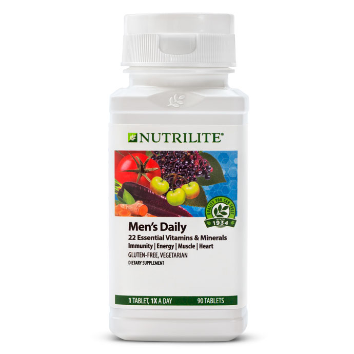 Nutrilite Men’s Daily Multivitamin Tablets วิตามินรวมสำหรับคุณผู้ชาย ขนาด 3 เดือน (90 เม็ด)