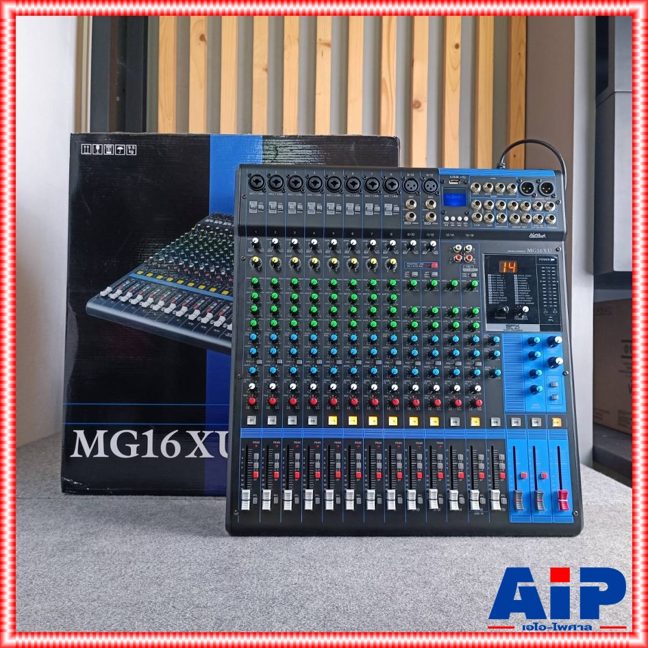 HOTROCK MG-16XU USB MIXER มิกซ์ มิกเซอร์ มิกซ์ฮอทร็อค เครื่องเสียง เครื่องปรับแต่งเสียง MIX MG16 XU MG 16XU เอไอ-ไพศาล
