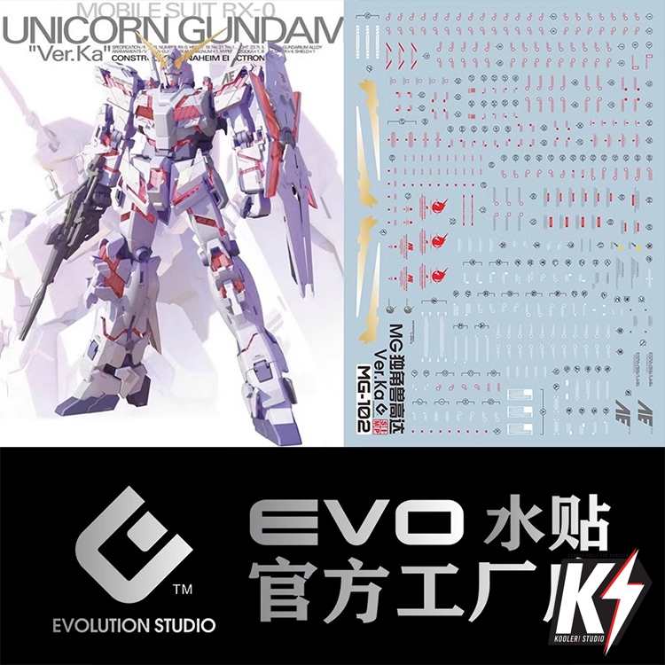 Waterdecal EVO MG Unicorn Ver.Ka #ดีคอลน้ำสำหรับติดกันพลา