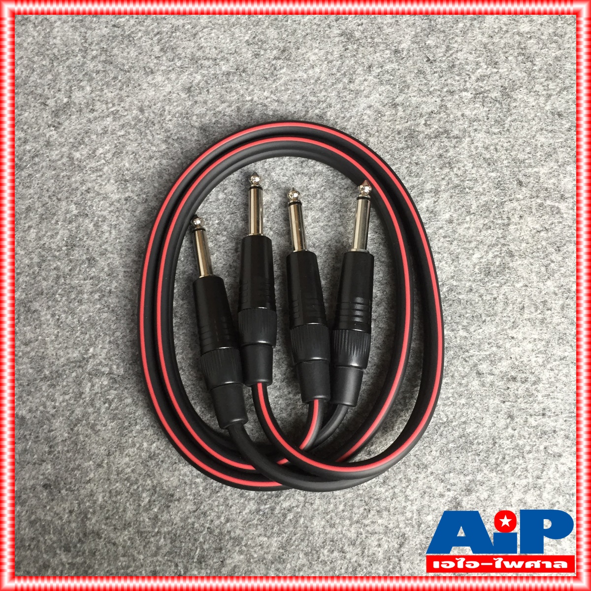 1เมตร DYNACOM สายP.MIC-P.MICข้างละ2หัว J2049-6 สายดำ สายสัญญาณคู่ PHONE-PHONE คู่ยาว 1เมตร MONO+MONO ยาว1เมตร XLRจะมีสีเงินและสีดำขึ้นกับล็อตการผลิต