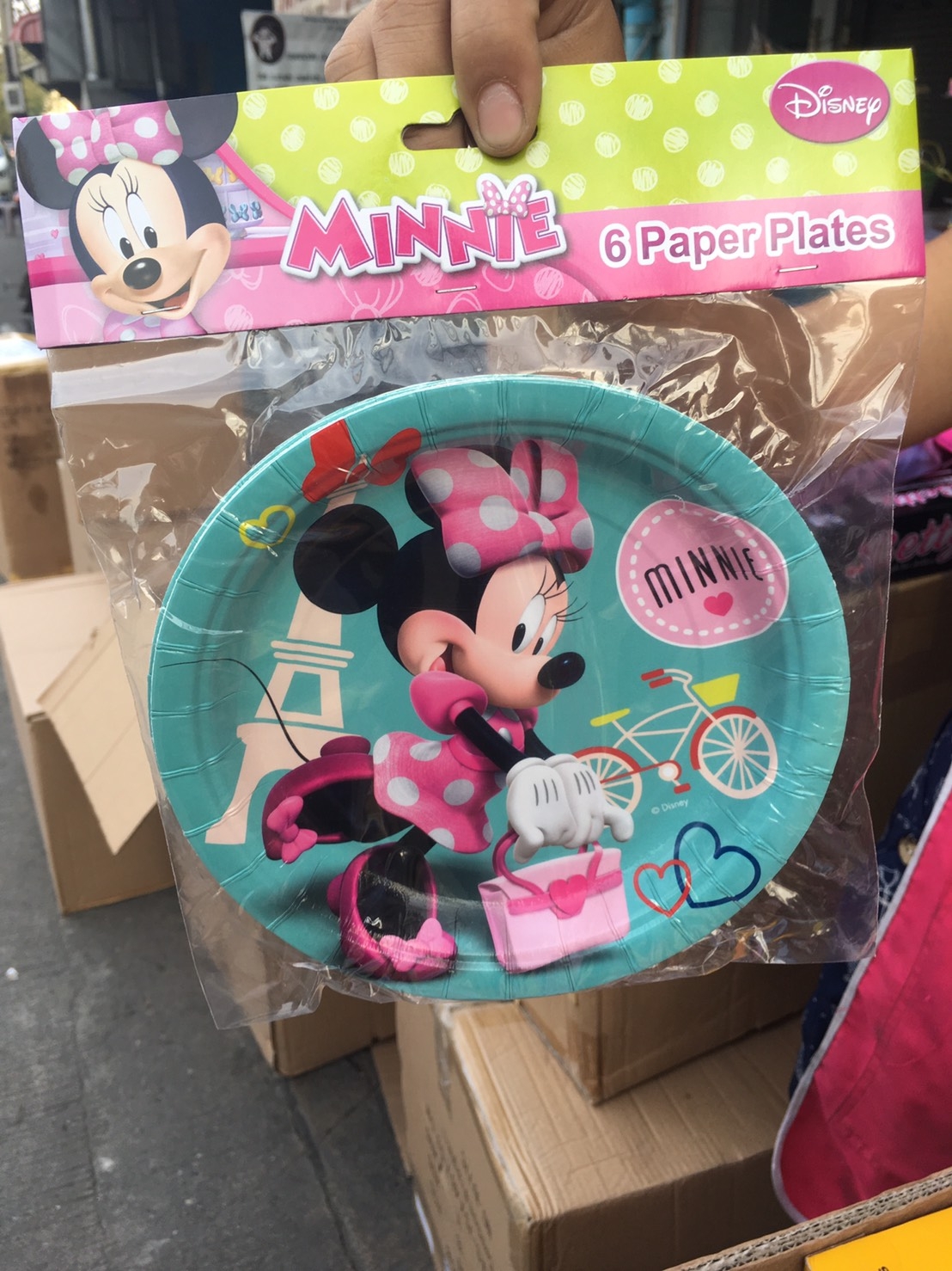 SC-1002 จานมินนี่เม้าส์ ลิขสิทธิ์ถูกต้อง 18 cm แพ็คละ 6 ใบ แพ็คละ