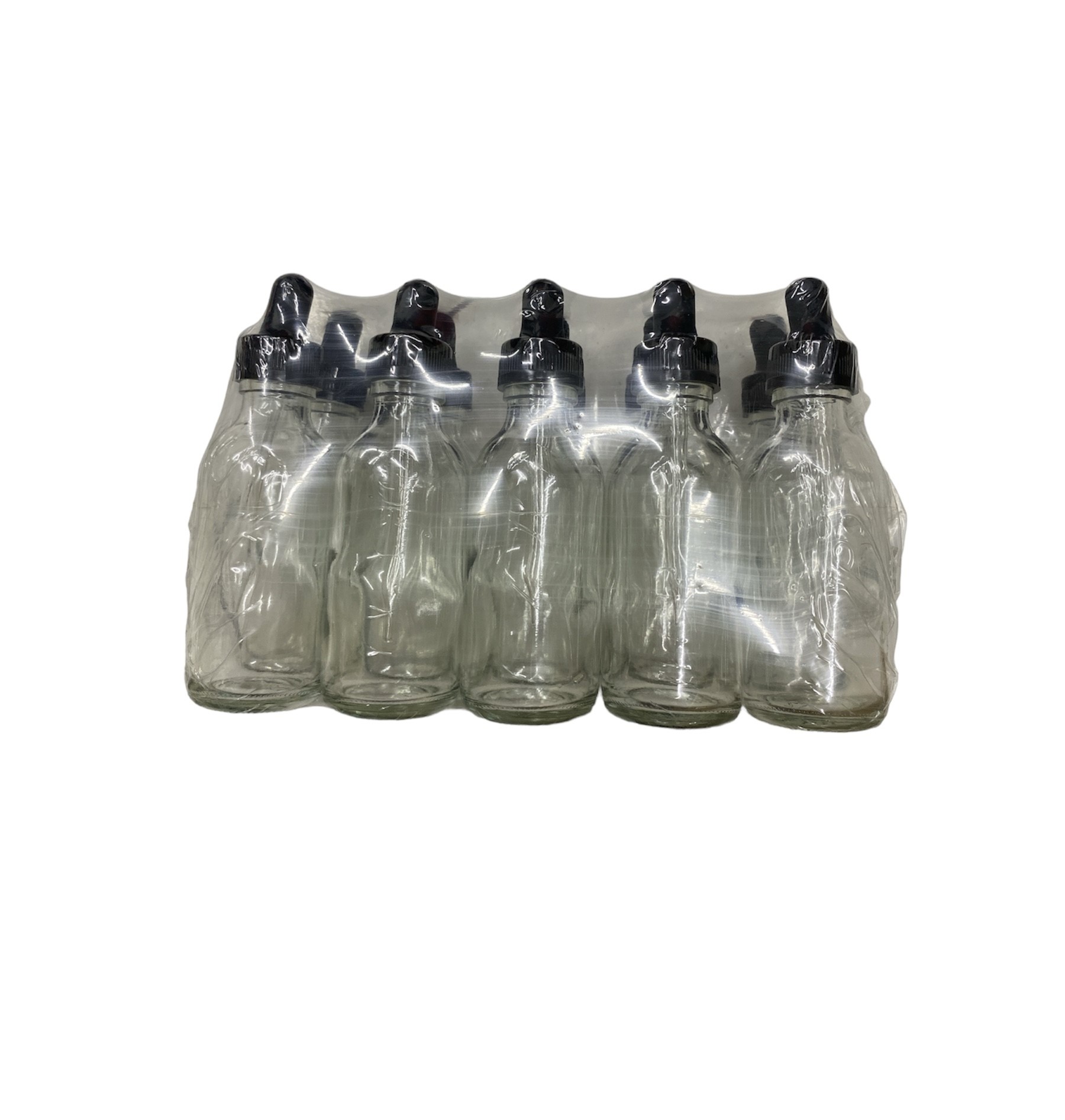 ขวดแก้วสีชาพร้อมหลอดแก้วและจุกหยอด ขนาด 60 มล