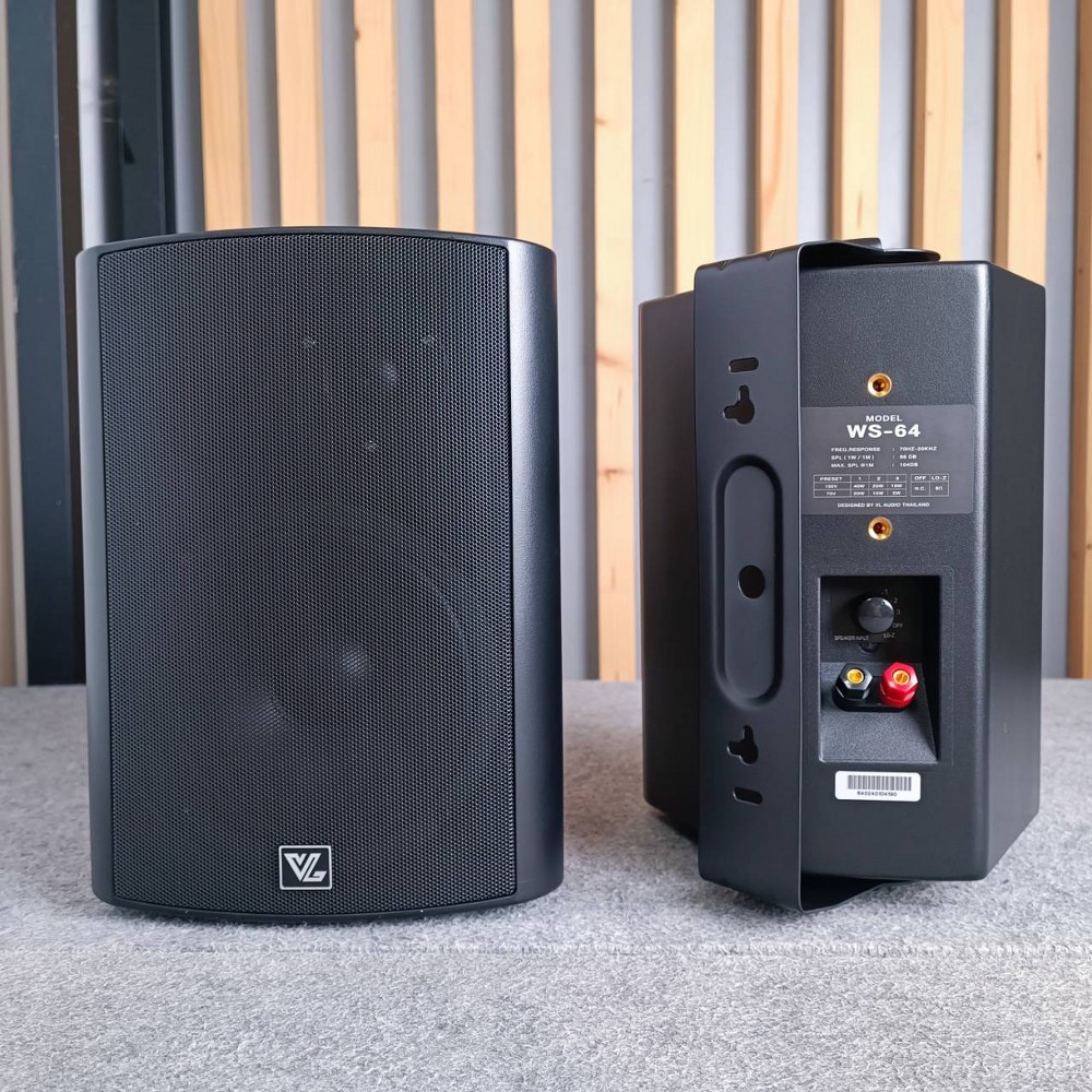 1คู่ VL AUDIO WS-64B ตู้ลำโพงแขวน สีดำ ตู้ลำโพงติดผนัง ตู้ลำโพงพร้อมขาแขวน WS 64B WS64B เอไอ-ไพศาล