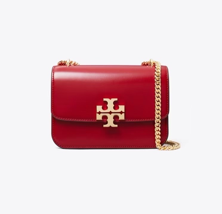 **do** กระเป๋าหนัง Tory Burch ELEANOR SMALL CONVERTIBLE SHOULDER BAG RUBY สินค้าใหม่ ของแท้
