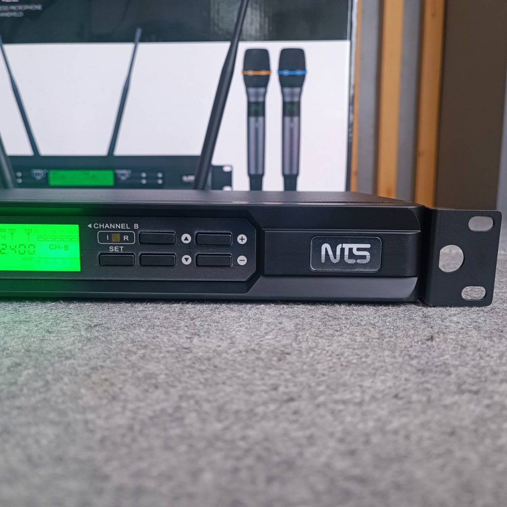 NTS UD-400 ไมค์ลอยถือคู่ UHF ปรับความถี่ได้ ไมโครโฟนไร้สาย เอ็นทีเอส UD 400 UD400 เอไอ-ไพศาล