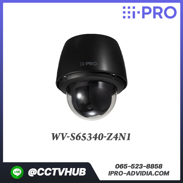 กล้อง PTZ i-PRO รุ่น WV-S65340-Z4N1 2MP(1080p) Outdoor PTZ Network Camera with 40x Optical Zoom Lens ,AI Engine (Black)
