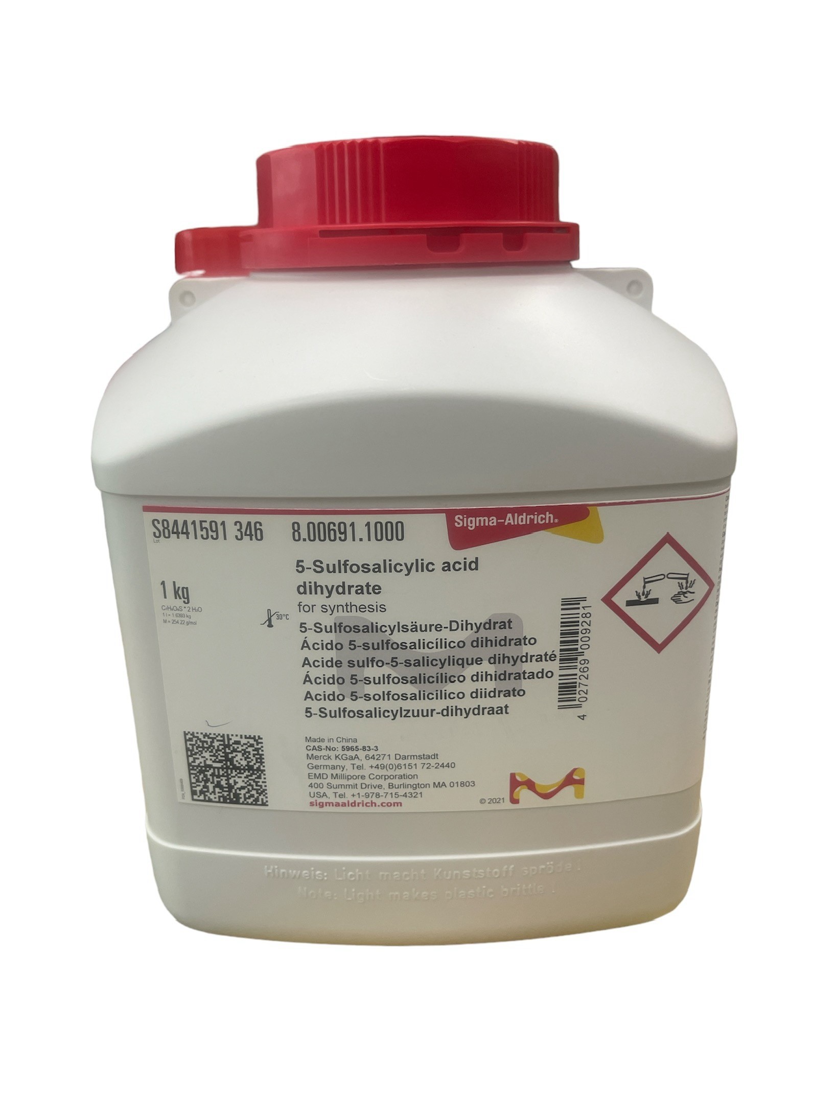 5-Sulfosalicylic acid dihydrate, 1 kg -Merck