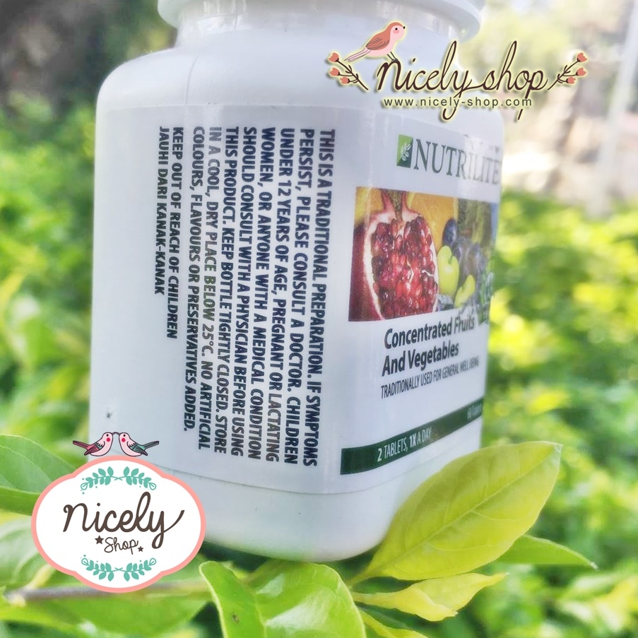 ผักและผลไม้รวมเข้มข้น (สกัดจากผักผลไม้ 13 ชนิดฟื้นฟูร่างกาย สุขภาพ แข็งแรง สดใส จำนวน 60 เม็ด )