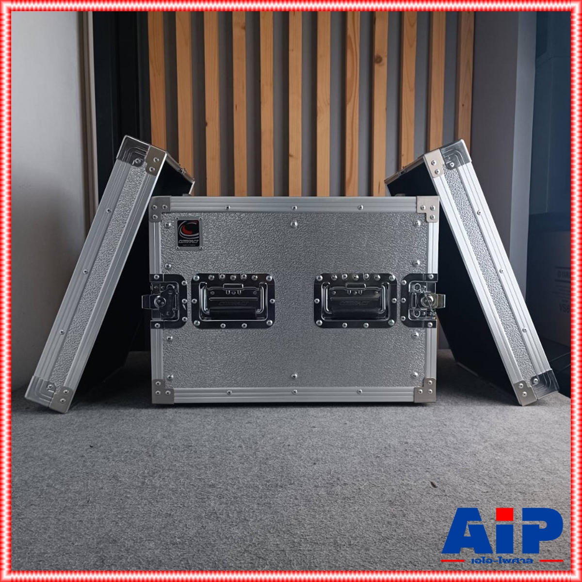 COMPACT B-8U 2ฝาหน้า-หลัง ลึก21" ผิวอลูมิเนียม แร็ค กล่องใส่เครื่องเสียง แร็คลึก21นิ้ว RACK8U เอไอ-ไพศาล
