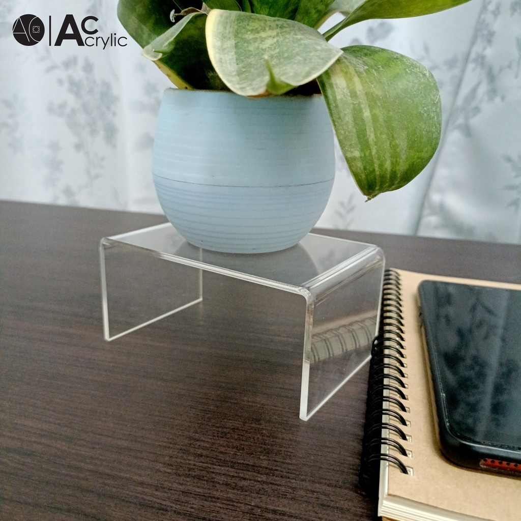 ชั้นวางโมเดล ชั้นวางของอะคริลิค ทรง U ขนาด ก7xย11xส5cm. หนา 3 มิล (U5)