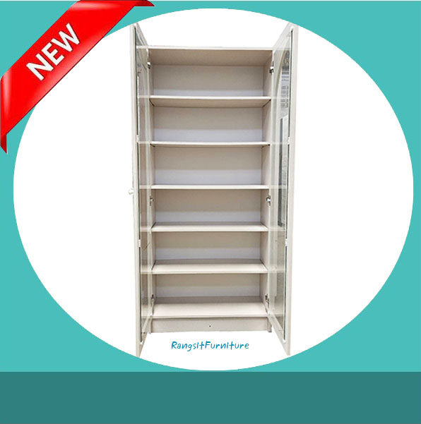 ตู้โชว์กระจก ชั้นหนังสือ สไตล์นอร์ดิก 80 cm