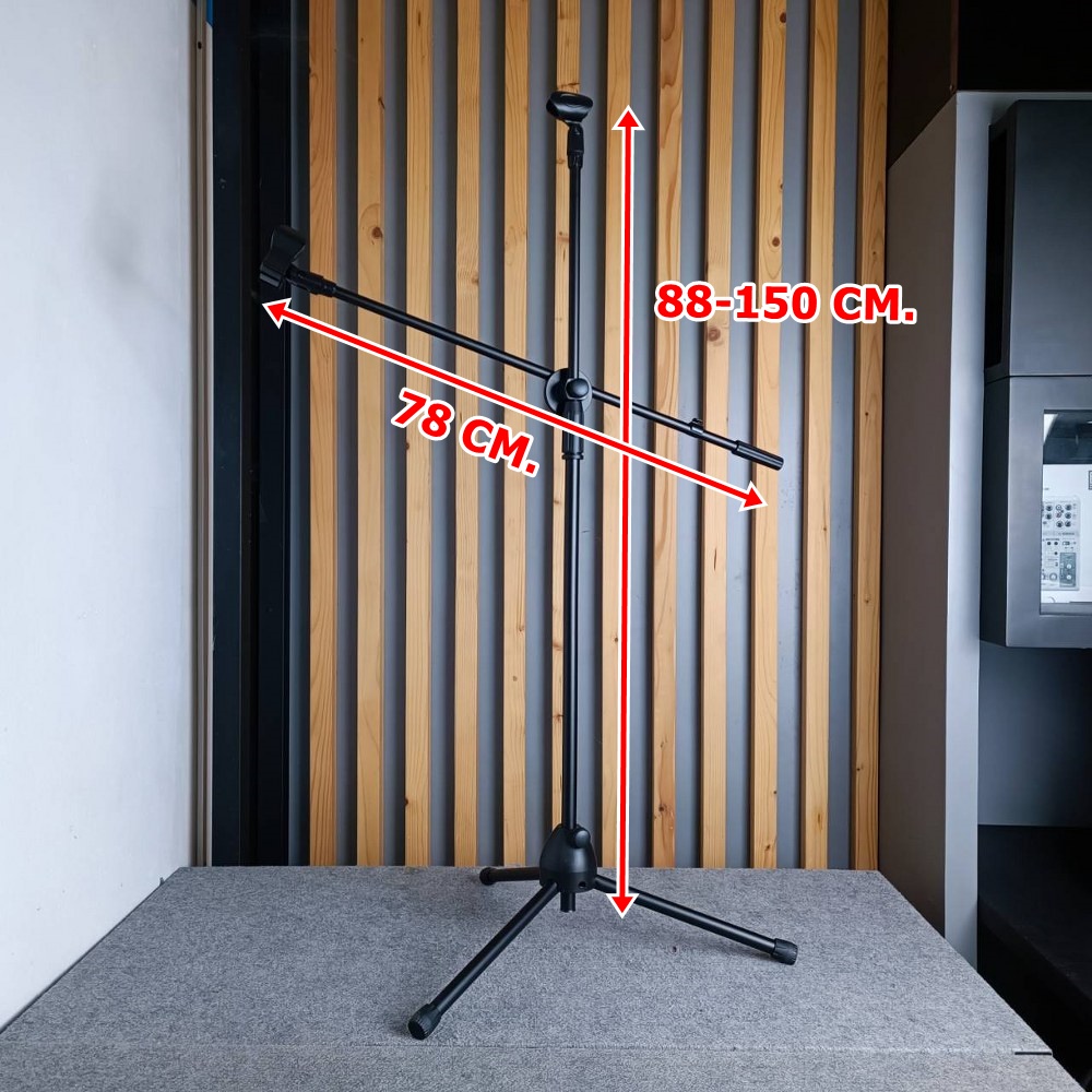 NTS ST-201A ขาไมค์บูมพร้อมคอจับ ขาไมค์บูมตั้งพื้น ฐานแฉก ST201A ST 201 A ขาตั้งไมค์ ขาไมค์ตั้งพื้นNTS ST 201A เอไอ-ไพศาล