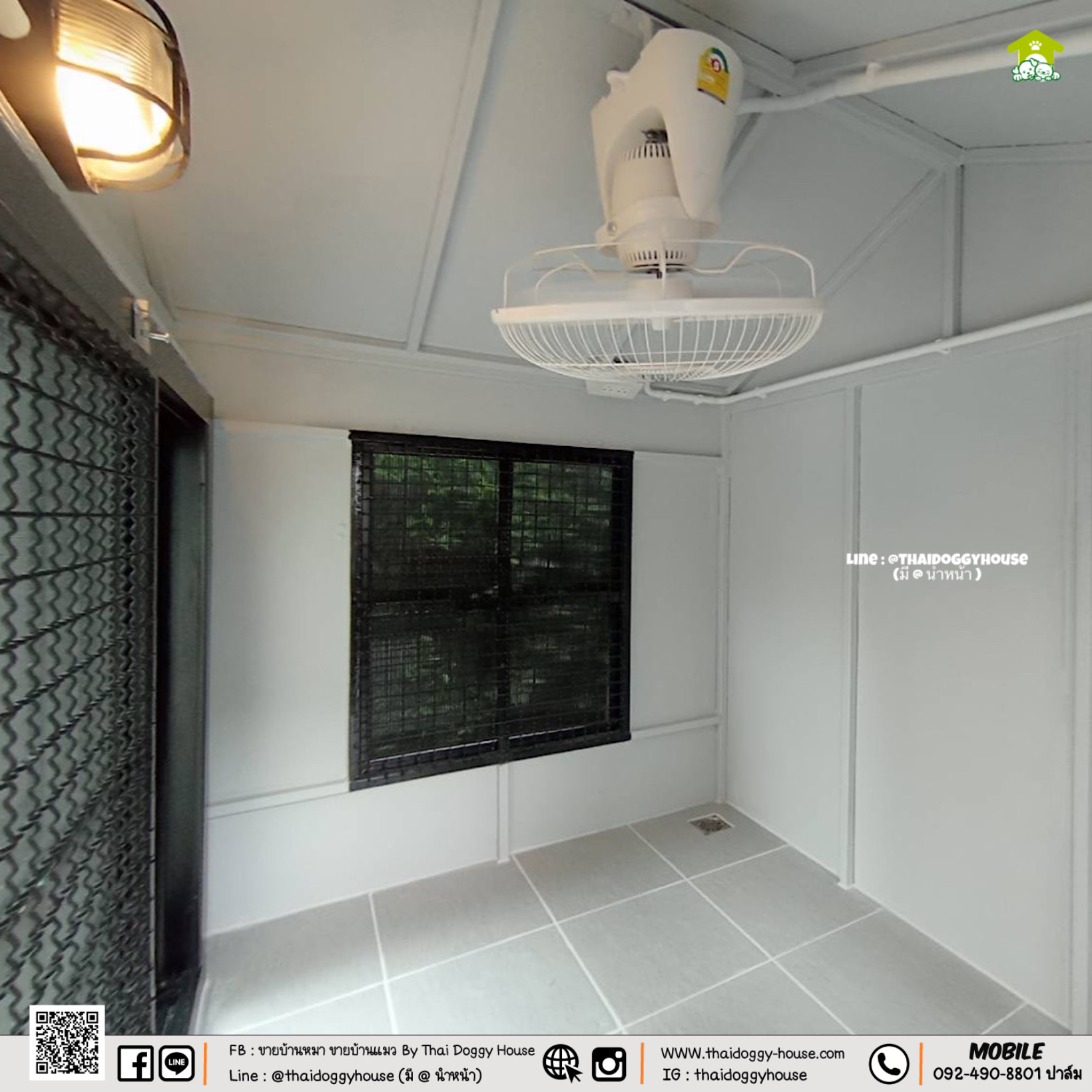 บ้านหมา บ้านแมว " 𝐍𝐎𝐑𝐃𝐈𝐂 𝐒𝐓𝐘𝐋𝐄 " มีตะแกรงเหล็ก มุ้งลวด อากาศถ่ายเทได้ดี