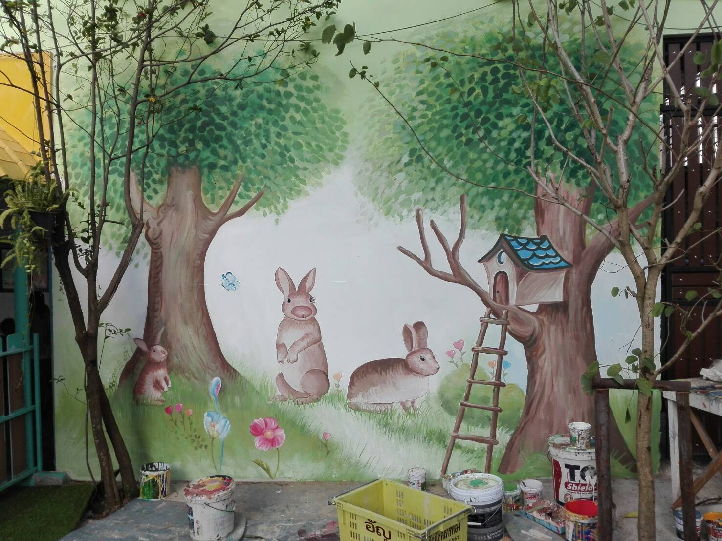 ฝาผนัง รร.บุญเลิศ