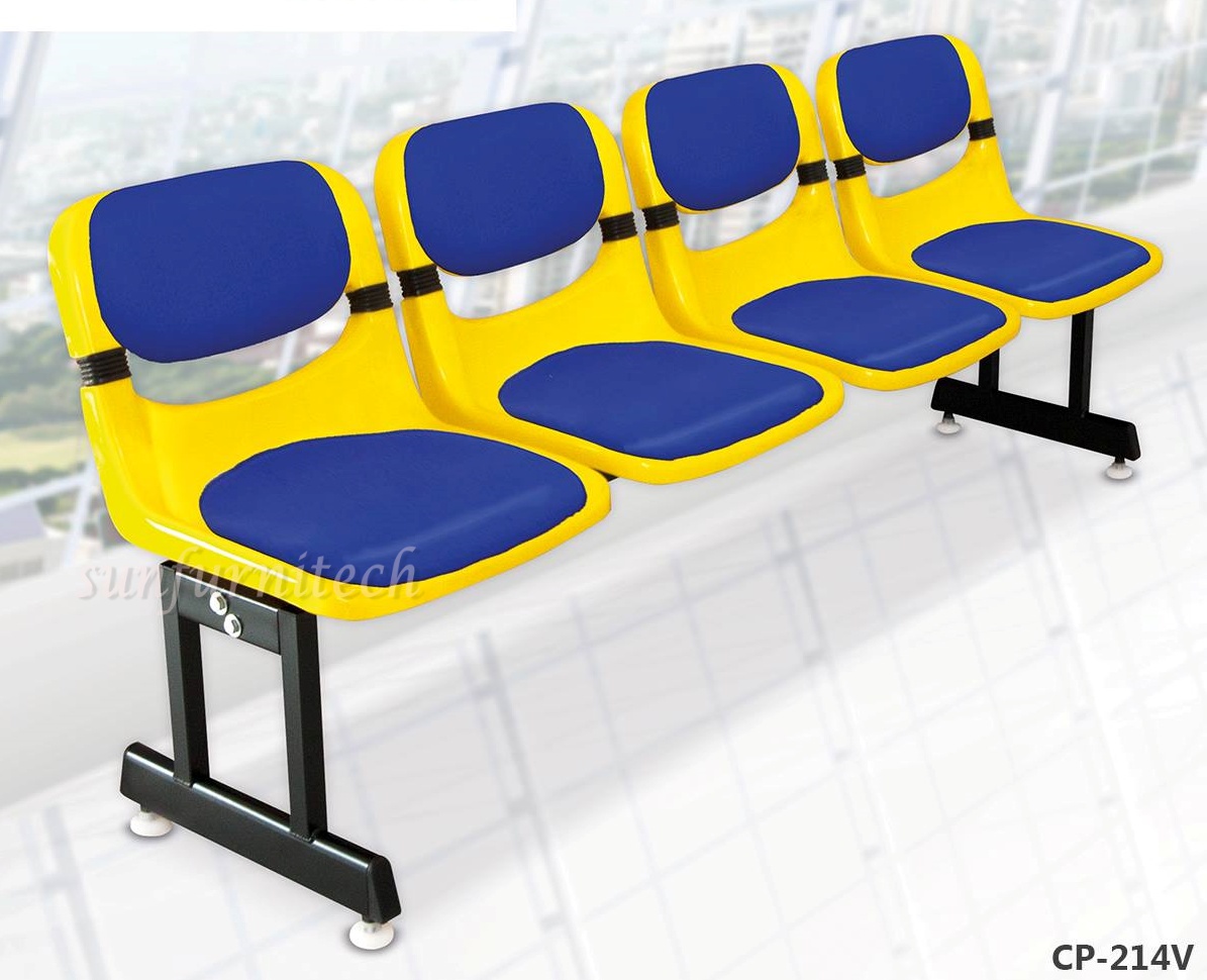เก้าอี้แถวเปลือก Extra, เก้าอี้โพลีแถว, เก้าอี้พักคอย, เก้าอี้แถว 3ที่นั่ง, 4 ที่นั่ง ขาเหล็กเกือกม้า วางเบาะ Taiyo รุ่น CP-213V, CP213F, CP-214V, CP-214F