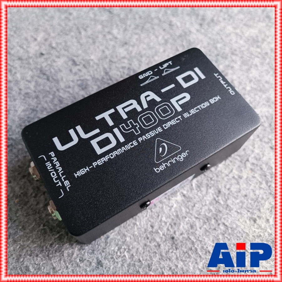 BEHRINGER DI-400P ULTRA DI Passive ไดเร็คบ็อก ดีไอ เหมาะสำหรับใช้งานกับเครื่องดนตรี ช่วยลดสัญญาณรบกวน DI 400 P DI400P +++ เอไอ-ไพศาล