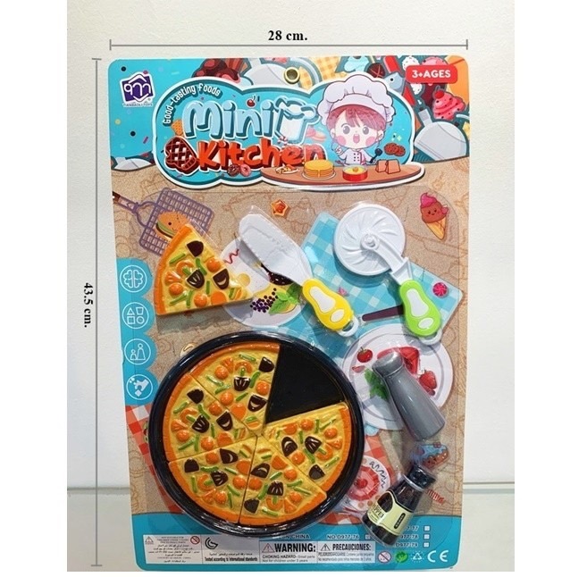 D977-76 ของเล่นเด็กอาหารจำลอง พิซซ่าของเล่น อาหารของเล่น ปลีกแผงละ