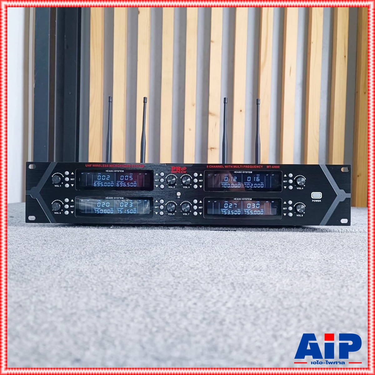 PROPLUS MT-U800 ไมค์ลอยตั้งโต๊ะ 8ตัว UHF Wireless Microphone ชุดไมค์ประชุมไร้สาย ไมค์ลอยไร้สาย โปรพลัส MT U800 MTU800 เอไอ-ไพศาล