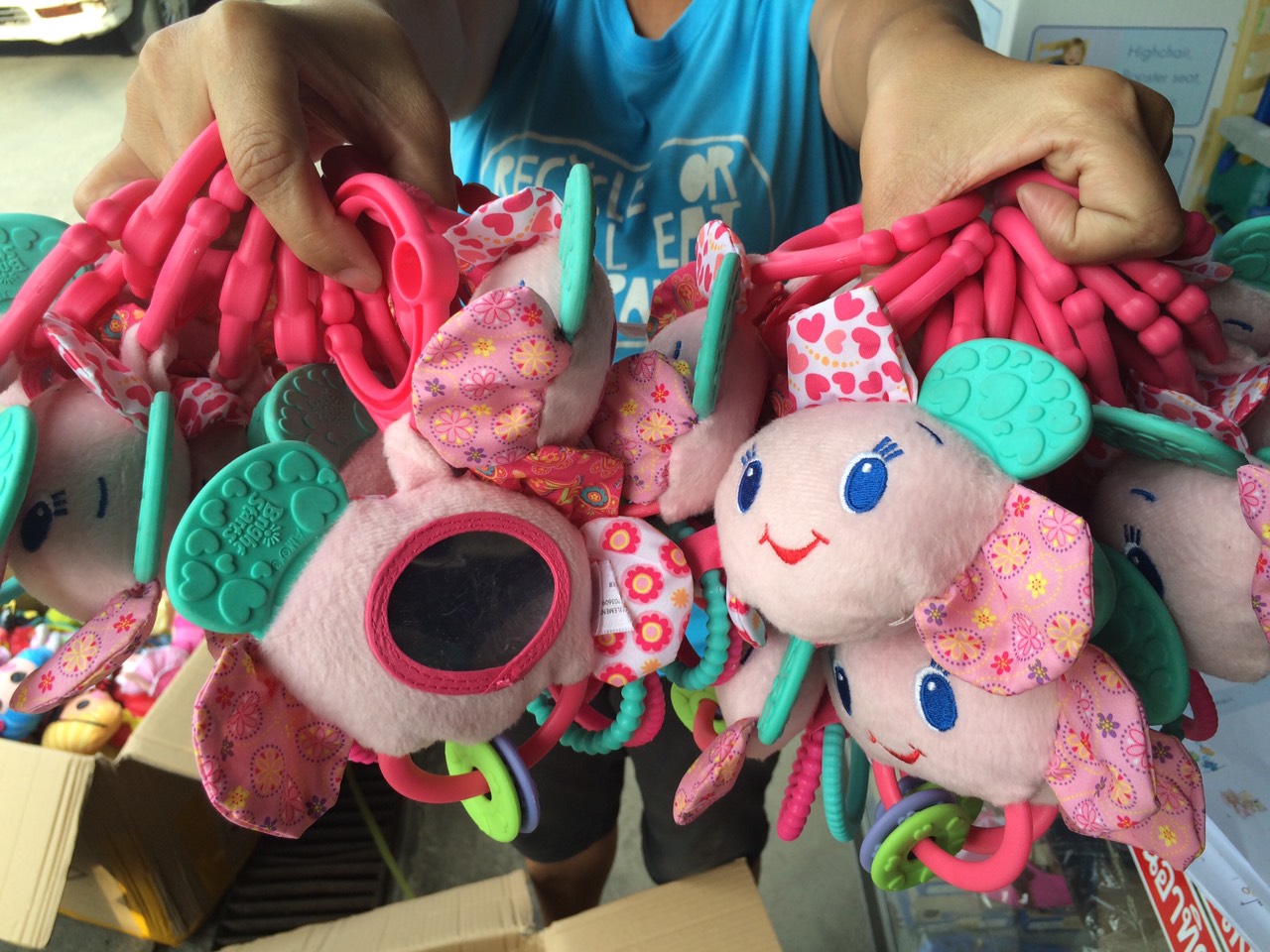 CH906 ของเล่นผ้าเด็กดอกไม้แขวนเปลหรือรถเข็น ชิ้นละ